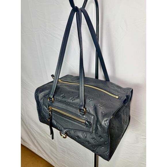 Louis Vuitton Monogram Empreinte Satchel Navy Leather Gold Hardware – Large - Picture 5 of 13